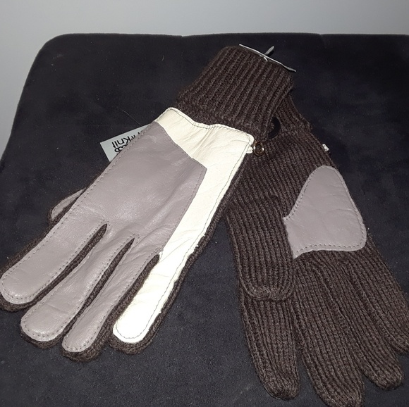 Women's leather and knit gloves - Picture 3 of 3